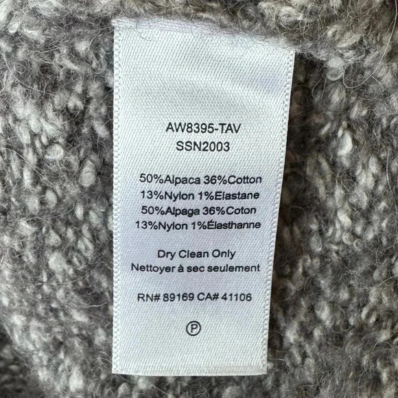 ATM Grey Alpaca Blend Oversized Button Cardigan Sweater Anthony Thomas Melillo L - Picture 5 of 6